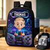 Custom Kids Backpack & Water Bottle Set - Personalized Back To School Gifts For Kids - Level Up Learning