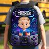 Custom Kids Backpack & Water Bottle Set - Personalized Back To School Gifts For Kids - Level Up Learning