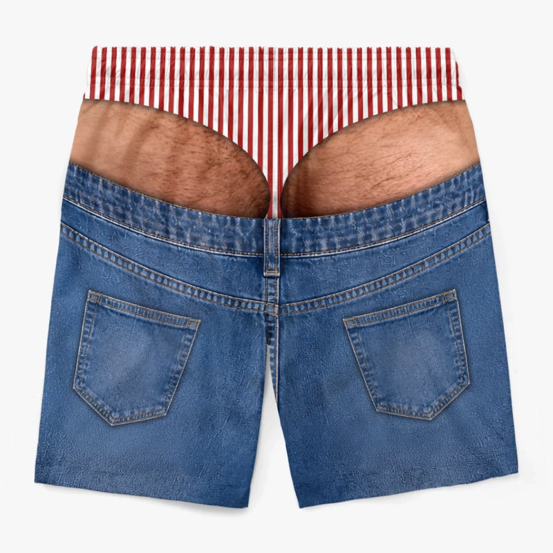 Custom Funny Men Swim Trunks - Personalized Birthday Gifts For Husband, Son, Grandson, Brother, Grandpa, Dad, Yourself - Funny Summer Vibe