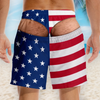Custom Funny Men Swim Trunks - Personalized Birthday Gifts For Husband, Son, Grandson, Brother, Grandpa, Dad, Yourself - Tropical Beach Prank