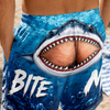 Custom Funny Men Swim Trunks - Personalized Birthday Gifts For Husband, Son, Grandson, Brother, Grandpa, Dad, Yourself - Cheeky Shark Attack