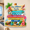 Custom Cruise Ship Door Magnet - Personalized Summer Vacation And Travel Gifts For Mom, Dad, Brother, Sister - Sailing Through Life Together