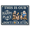 Custom Home Decor Metal Sign - Personalized Summer Vacation And Travel Gifts For Husband And Wife, Him And Her - Keep The Good Vibes Rolling