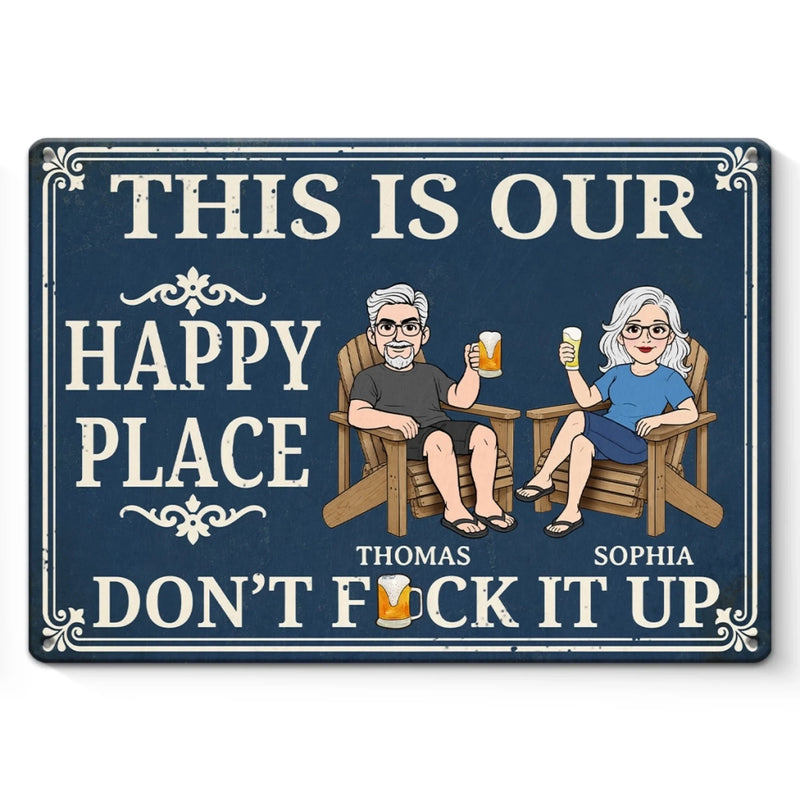 Custom Home Decor Metal Sign - Personalized Summer Vacation And Travel Gifts For Husband And Wife, Him And Her - Keep The Good Vibes Rolling