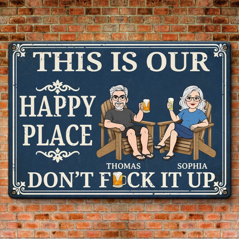 Custom Home Decor Metal Sign - Personalized Summer Vacation And Travel Gifts For Husband And Wife, Him And Her - Keep The Good Vibes Rolling