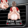 Custom Squishy Acrylic Car Vent Clip - Personalized Anniversary Wedding Gifts For Husband And Wife, Him And Her - Ride With Love