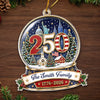 Custom Acrylic Ornament - Personalized America 250th Anniversary Christmas Gifts For Mom, Dad, Brother, Sister - Generations Of Freedom And Love