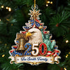 Custom Acrylic Ornament - Personalized America 250th Anniversary Christmas Gifts For Mom, Dad, Brother, Sister - Strong Roots Proud Family