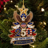 Custom Acrylic Ornament - Personalized America 250th Anniversary Christmas Gifts For Mom, Dad, Brother, Sister - Stars Stripes Forever