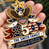 Custom Acrylic Ornament - Personalized America 250th Anniversary Christmas Gifts For Mom, Dad, Brother, Sister - Stars Stripes Forever