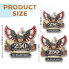Custom Acrylic Ornament - Personalized America 250th Anniversary Christmas Gifts For Mom, Dad, Brother, Sister - Land Of The Free