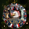 Custom Acrylic Ornament - Personalized America 250th Anniversary Christmas Gifts For Mom, Dad, Brother, Sister - United We Celebrate
