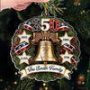 Custom Acrylic Ornament - Personalized America 250th Anniversary Christmas Gifts For Mom, Dad, Brother, Sister - Guided By Love And Liberty