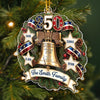 Custom Acrylic Ornament - Personalized America 250th Anniversary Christmas Gifts For Mom, Dad, Brother, Sister - Guided By Love And Liberty