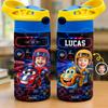 Custom Photo Kids Backpack & Water Bottle Set - Personalized Back To School Gifts For Kids - Fast Lane Ahead