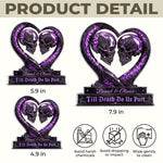 Custom Gothic Acrylic Plaque - Personalized Halloween Decor, Anniversary Wedding Gifts For Husband And Wife, Him And Her - Till Death Do Us Part