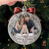 Custom Photo Acrylic Ornament - Personalized Christmas Baby Shower, Gender Reveal Gifts For New Moms, New Dads, New Parents - Sparkling Joy To Our Little Family