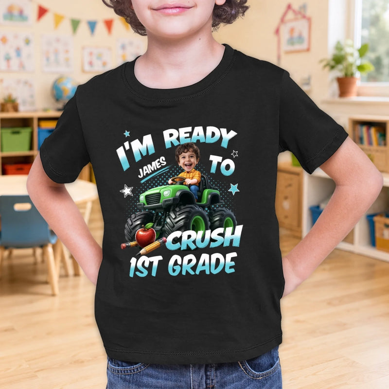 Custom Photo Youth T-shirt - Personalized Back To School Gifts For Kids - Road To Great Things