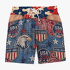 Custom Funny Men Swim Trunks - Personalized Birthday Gifts For Husband, Son, Grandson, Brother, Grandpa, Dad, Yourself - Freedom Never Looked So Cheeky