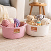 Custom Woven Rope Basket - Personalized Birthday Gifts For Him, Her - Choose Happy Every Day
