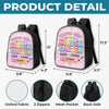 Custom Kids Front Printed Backpack - Personalized Back To School Gifts For Kids - Learning Loving Growing Every Day