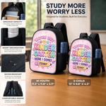 Custom Kids Front Printed Backpack - Personalized Back To School Gifts For Kids - Learning Loving Growing Every Day