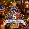 Custom Acrylic Ornament - Personalized America 250th Anniversary Christmas Gifts For Mom, Dad, Brother, Sister - Generations Of Freedom And Tradition