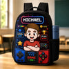 Custom Kids Front Printed Backpack - Personalized Back To School Gifts For Kids - School Mode Game On