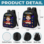 Custom Kids Front Printed Backpack - Personalized Back To School Gifts For Kids - Press Start For A Great School Year