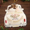 Custom First Christmas Acrylic Ornament - Personalized Anniversary Christmas Wedding Gifts For Husband And Wife, Him And Her - Our First Christmas As Newlyweds