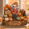 Custom 2-Layered Wooden Plaque - Personalized Mother's Day Gifts For Mom, Grandma - Pumkin Patch