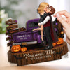 Custom 2-Layered Wooden Plaque - Personalized Halloween Decor, Anniversary Wedding Gifts For Husband And Wife, Him And Her - Trick Or Treat, Darling