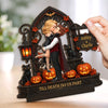 Custom 2-Layered Wooden Plaque - Personalized Halloween Decor, Anniversary Wedding Gifts For Husband And Wife, Him And Her - Love Potion For Us