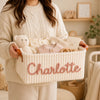 Custom Embroidery Storage Basket - Personalized Baby Shower, Gender Reveal Gifts For New Moms, New Dads, New Parents - Sweetest New Beginning