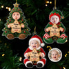 Custom Photo First Christmas Acrylic Ornament - Personalized Christmas Baby Shower, Gender Reveal Gifts For New Moms, New Dads, New Parents - Wrapped In Love On Your First Christmas
