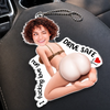 Custom Photo Squishy Acrylic Car Ornament - Personalized Anniversary Wedding Gifts For Husband And Wife, Him And Her - Drive Safe, My Favorite Human
