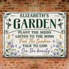 Custom Home Decor Metal Sign - Personalized  Birthday Garden Gifts For Gardeners - Planting Smiles, Growing Happiness