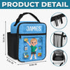 Custom Kids Lunch Bag - Personalized Back To School Gifts For Kids - Powered By Love And Healthy Bites