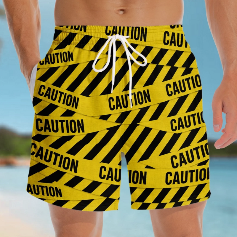 Custom Funny Men Swim Trunks - Personalized Birthday Gifts For Husband, Son, Grandson, Brother, Grandpa, Dad, Yourself - Bringing Sexy Back