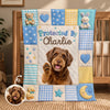 Custom Photo Blanket - Personalized Baby Shower, Gender Reveal Gifts For New Moms, New Dads, New Parents, Dog Cat Lovers - Our Pack Just Got Cuter