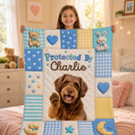 Custom Photo Blanket - Personalized Baby Shower, Gender Reveal Gifts For New Moms, New Dads, New Parents, Dog Cat Lovers - Our Pack Just Got Cuter
