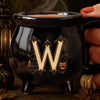 Custom 12oz Ceramic Cauldron Coffee Mug - Personalized Halloween Gifts For Wife, Daughter, Besties, Sisters, Granddaughter, Grandma, Mom, Yourself - Spooky Witchy Vibes Only