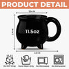 Custom 12oz Ceramic Cauldron Coffee Mug - Personalized Halloween Gifts For Wife, Daughter, Besties, Sisters, Granddaughter, Grandma, Mom, Yourself - Spooky Witchy Vibes Only