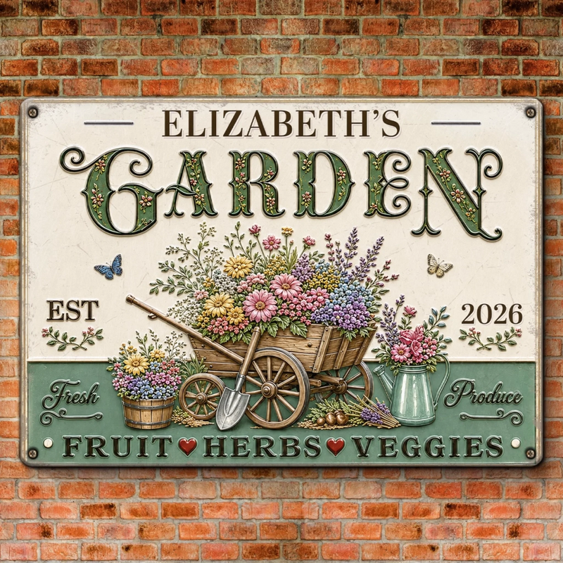 Custom Home Decor Metal Sign - Personalized  Birthday Garden Gifts For Gardeners - Plants Bring Peace