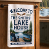 Custom Lake House Kitchen Towel - Personalized Summer Vacation And Travel Gifts For Mom, Dad, Brother, Sister - Life Is Better Lakeside