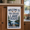 Custom Lake House Kitchen Towel - Personalized Summer Vacation And Travel Gifts For Mom, Dad, Brother, Sister - Life Is Better Lakeside