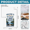 Custom Lake House Kitchen Towel - Personalized Summer Vacation And Travel Gifts For Mom, Dad, Brother, Sister - Life Is Better Lakeside