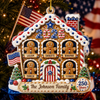 Custom Acrylic Ornament - Personalized America 250th Anniversary Christmas Gifts For Mom, Dad, Brother, Sister - Sweet Memories Built Together