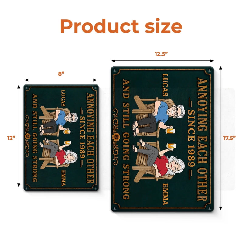Custom Home Decor Metal Sign - Personalized  Anniversary Wedding Gifts For Husband And Wife, Him And Her - Crazy Love That Lasts Forever