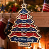 Custom Wooden Ornament - Personalized America 250th Anniversary Christmas Gifts For Mom, Dad, Brother, Sister - United Like Branches Rooted In Pride